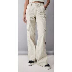 BDG Urban Outfitters Y2K Cargo Pants Cream Wide Leg XS